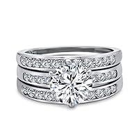 Algopix Similar Product 8 - Bling Jewelry Round Cut 3 Piece CZ