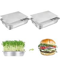 Algopix Similar Product 6 - TCYPUHL Stainless Steel Sprouting Trays