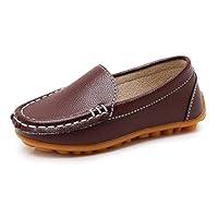 Algopix Similar Product 10 - SOFMUO Boys Girls Leather Loafers