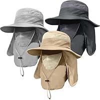 Algopix Similar Product 13 - 3 Pack Mens Outdoor Wide Brim Fishing