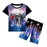 Algopix Similar Product 10 - Boys Shirt and Pants Cartoon Game 2pcs