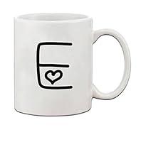 Algopix Similar Product 7 - E Love Hearts Initial Monogram