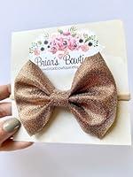Algopix Similar Product 7 - Rose Gold Bow Baby Headband or Hair