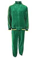 Algopix Similar Product 9 - Sweatsedo Mens Velour Tracksuit Green