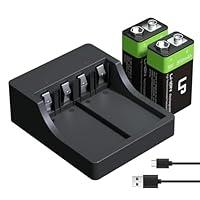 Algopix Similar Product 3 - LP 9V Rechargeable Batteries with