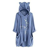 Algopix Similar Product 9 - Cute Cat Ears Hoodies for Womens
