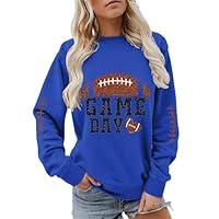 Algopix Similar Product 12 - Game Day Sweatshirt Women Plus Size