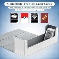 4 Pack Card Deck Cases for Trading Cards, Acrylic Card Storage Boxes  Holding 100+ Sleeved Cards Fit for YuGiOh, MTG and Sport Cards (4 Colors)