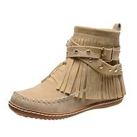 Algopix Similar Product 20 - Cowboy Boots for Women Fringe Round Toe