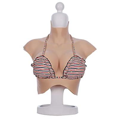 Lifelike Crew Neck Silicone Suit Breast Forms Artificial Fake