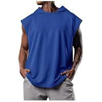 Algopix Similar Product 13 - Mens Hooded Sleeveless Tops