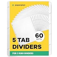 Algopix Similar Product 18 - 3 Ring Binder Dividers with Tabs  60