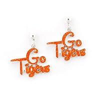 Algopix Similar Product 10 - Seasons Jewelry Clemson Slogan Earrings