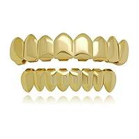 Algopix Similar Product 5 - LuReen 8 Teeth Grillz 14k Gold Top and