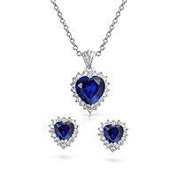 Algopix Similar Product 14 - Bling Jewelry Royal Blue Pave CZ Halo