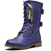 Algopix Similar Product 3 - DailyShoes Womens Military Lace Up