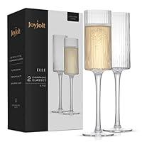 Algopix Similar Product 10 - JoyJolt Fluted  ELLE 175oz Glasses