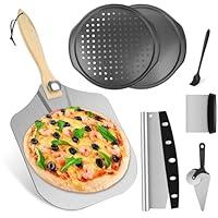 Algopix Similar Product 11 - Pizza Peel Pizza Pan Set 12 x 14