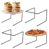 Algopix Similar Product 11 - MyGift Black Metal Pizza Table Stands