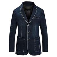 Algopix Similar Product 15 - SWJGLITTR Mens Classic Lapel Blazer