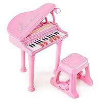 Algopix Similar Product 14 - Pink Kids Piano 31 Keys Kids Piano