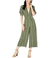 Algopix Similar Product 8 - Sage  Stripe Cropped Jumpsuit  Green