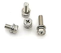 Algopix Similar Product 1 - 10pack M6 Cross Recessed Hex Bolt with