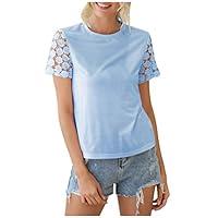 Algopix Similar Product 13 - Casual Shirt Summer 646 Womens ONeck