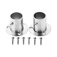 Algopix Similar Product 18 - Hicello 2PCS Flange Rod Holder Closet