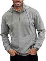 Algopix Similar Product 2 - JEMLDL Hoodies for Men QuarterZip