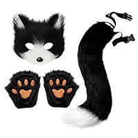 Algopix Similar Product 12 - QmjdDymx Furry Fox Mask And Tail Set