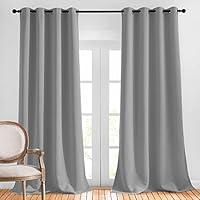 Algopix Similar Product 2 - NICETOWN Blackout Silver Grey Curtains