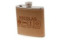 Algopix Similar Product 3 - Personalized Golfer Flask Eat Sleep