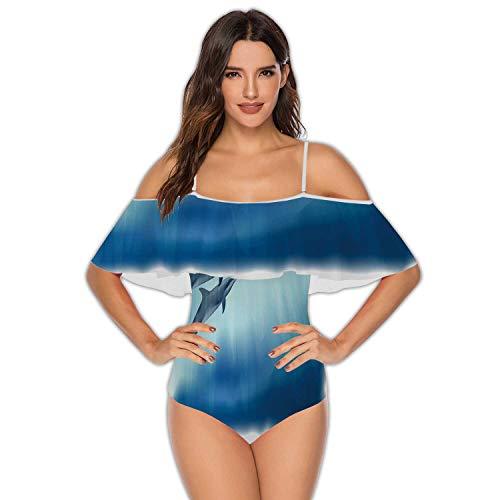 Daci Women Plus Size One Piece Swimsuits Tummy Control Vintage Ruched  Bathing Suits Retro Swimwear