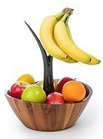 Algopix Similar Product 20 - Casa Bellante Acacia Wooden Fruit Bowl