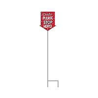 Algopix Similar Product 3 - Santa Stop Here Metal Yard Stake  36