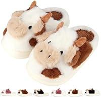 Algopix Similar Product 8 - zasqiz Kids Cow Slippers Toddler