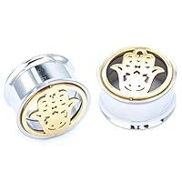 Algopix Similar Product 13 - Pierce2GG Stainless Steel Gold Hamsa