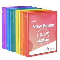 Algopix Similar Product 2 - SUNEE 3 Ring Binder 12 Inch 6 Pack