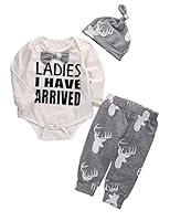 Algopix Similar Product 13 - 3PcsSet Newborn Baby Girl Boy Deer