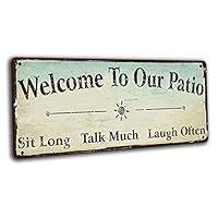 Algopix Similar Product 13 - Wallors Welcome to Our Patio Sign