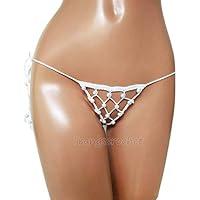 Algopix Similar Product 3 - White crochet extreme micro gstring