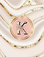 Algopix Similar Product 20 - K Cute Initial Monogram Letter K