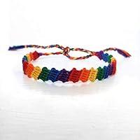 Algopix Similar Product 1 - LGBTQ Gay Pride Hand Woven Rainbow