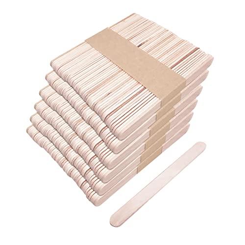 [100 Count] Jumbo 6 inch Wooden Multi-Purpose Popsicle Sticks,Craft, Ices, Ice Cream, Wax, Waxing, Tongue Depressor Wood Sticks