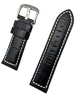 Algopix Similar Product 9 - 26mm Black Leather Watch Band