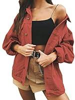 Algopix Similar Product 1 - Eliacher Womens Boyfriend Denim Jacket