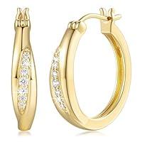 Algopix Similar Product 12 - mancoyl Gold Hoop Earrings 14K Gold
