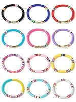 Algopix Similar Product 14 - Cooluckday Heishi Surfer Bracelets for