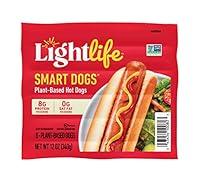 Algopix Similar Product 9 - Lightlife Smart Dogs Vegan Hot Dogs 12oz